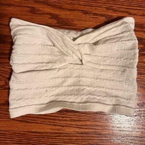 Aerie White Textured Bandeau